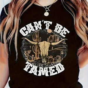 Can't Be Tamed Black T-Shirt